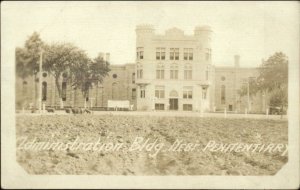 Nebraska State Penitentiary Prison Admin Bldg c1920 Real Photo Postcard