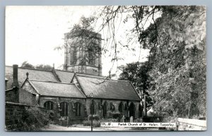 ST.HELEN CHURCH TARPORLEY CHESHIRE ENGLAND VINTAGE 1970 REAL PHOTO POSTCARD RPPC