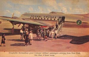 Bermuda Airport Colonial Airlines Airplane Vintage Postcard JE229426