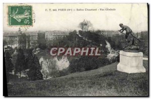 Old Postcard Paris Buttes Chaumont Vue Generale