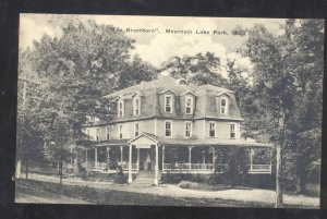 MOUNTAIN LAKE PARK MARYLAND MD. THE BRAETHORN HOTEL VINTAGE POSTCARD