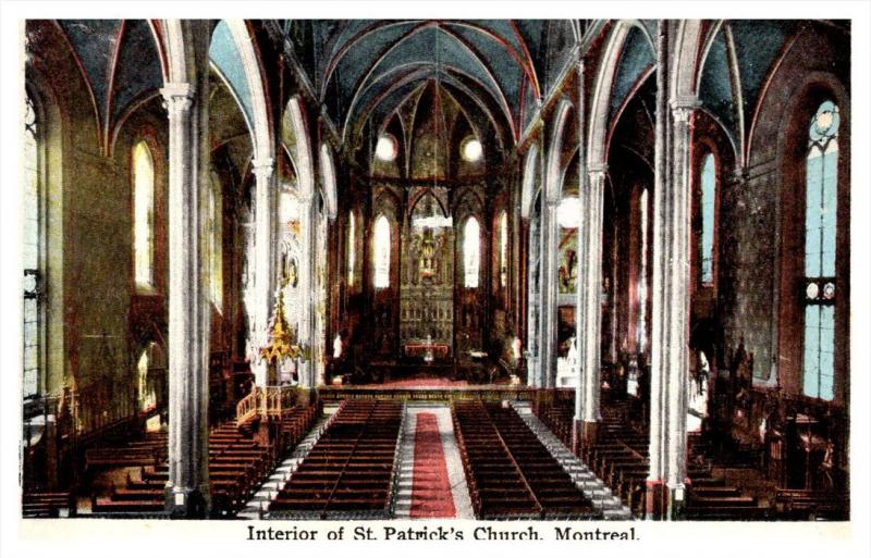 Montreal    St.  patrick's Church Interior Sanctuary