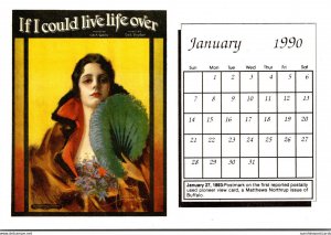 1990 Sheet Music Calendar Series January If I Could Live Life Over