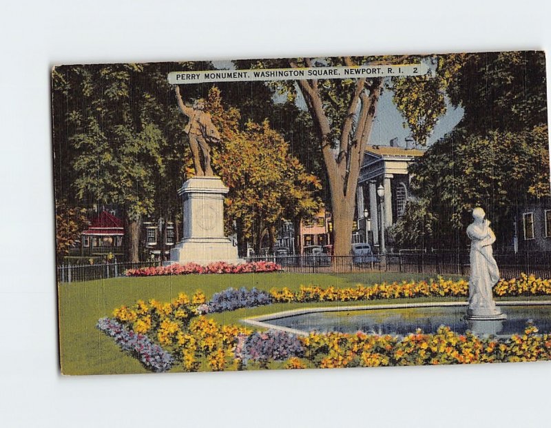 Q-03899 Perry Monument Washington Square Newport Rhode Island USA