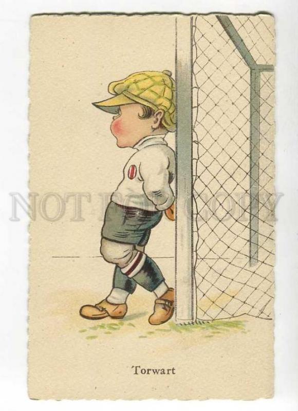 264674 FOOTBALL goalkeeper SOCCER Vintage COMIC postcard