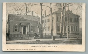 MT.HOLLY NJ COURT HOUSE ANTIQUE POSTCARD