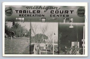 J93/ Arizona Postcard c1940s Phoenix Michigan Trailer Court 3View 9