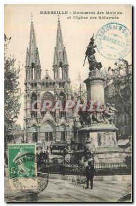 Old Postcard Marseille Monument Mobile and the Church of Reforms