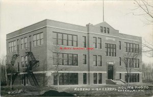 MN, Roseau, Minnesota, RPPC, Roseau High School, 1916 PM, Holm's Photo