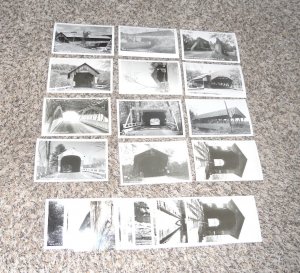 Large Lot Of (28) NEW HAMPSHIRE NH COVERED BRIDGE REAL PHOTO RPPC POSTCARDS