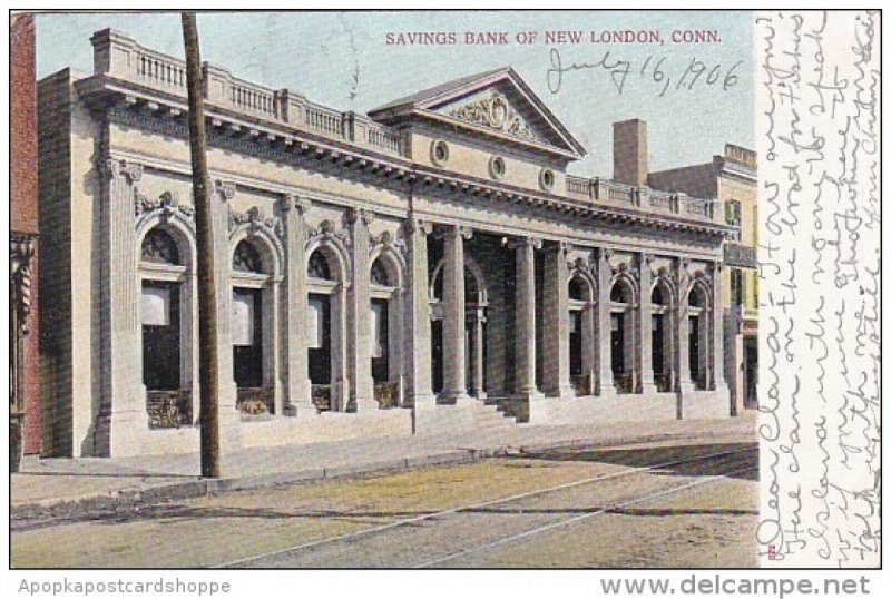 Connecticut New London Savings Bank 1906