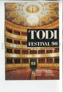 462823 1991 year Italy map province of Perugia festival in Todi radio QSL card