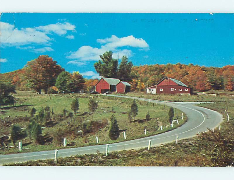 1968 Greetings From - Barn At Curve In Road Bloomsburg Pennsylvania PA Q7697