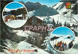 Postcard Modern Valls of Andorra The pleasures of skiing in Andorra