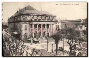 Old Postcard The Theater Strasbourg