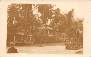 Cristobal Canal Zone Panama Street Scene Real Photo Vintage Postcard AA65958