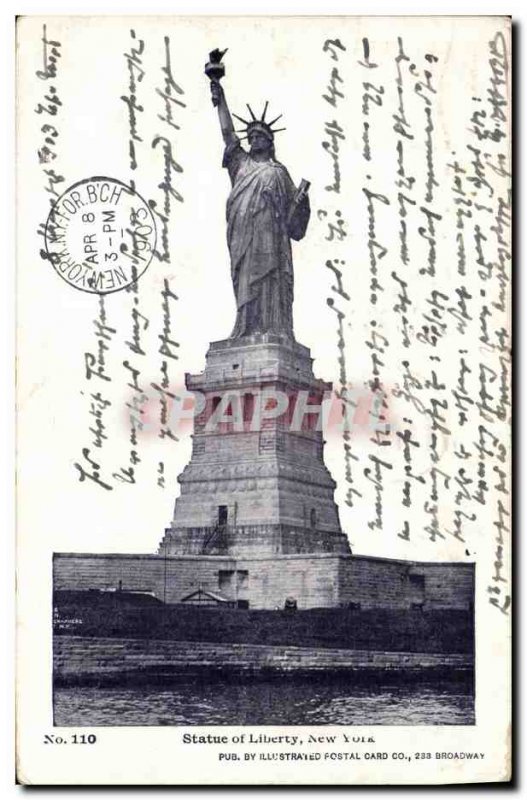 Old Postcard Statue of Liberty Statue of Liberty New York