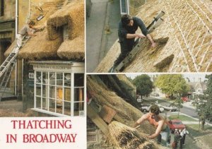 Thatching at Broadway Cotswolds Above Cheltenham & Gloucester Shop Postcard
