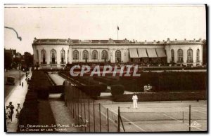 Old Postcard Deauville La Plage Fleurie Casino and Tennis