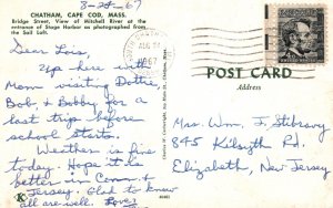 Vintage Postcard 1967 Bride Street Mitchell River Chatham Cape Cod Massachusetts