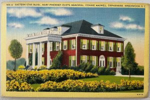 Vintage Postcard 1930-1945 Connie Maxwell Orphanage Outz Memorial Greenwood SC