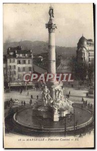 Old Postcard Marseille Fontaine Cantini