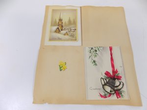 Vintage Greeting Card Scrapbook Pages and Cards