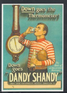 Advertising Postcard - Drinks / Beverages - Down Goes Dandy Shandy (Repro) V1212