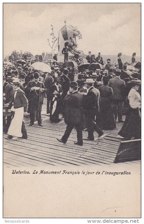 Waterloo. Le Monument Francais le jour de l'inauguration , Belgium , 00-10s