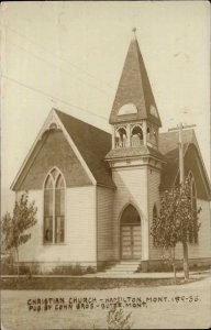 BUTTE MT Christian Church REAL PHOTO c1910 Postcard