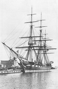 Frigate constellation, the oldest ship of the U.S. Navy Baltimore, Maryland U...