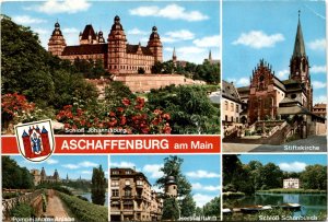 Aschaffenburg, Germany, Schloß Johannisburg, Pompejanum-Anlage,  Postcard