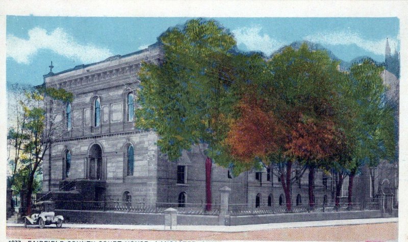 OH, Fairfield County Court House, Lancaster, Ohio Prelinen Postcard