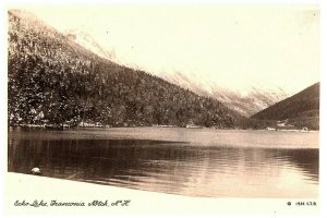 Echo Lake Franconia Notch NH SHOREY 1935 Real Photo Postcard