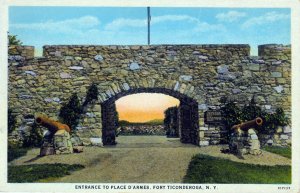 [ American Art ] US NY Fort Ticonderoga - Entrance To Place D'Armes (1)