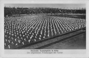 Koln Cologne Germany Gymnasts in Stadium Real Photo Non PC Back AA53801