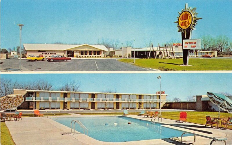 Valdosta Georgia 1960s Postcard Quality Inn Motel Multiview Swimming Pool  
