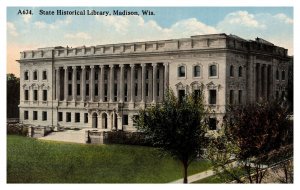 Postcard WI Madison - State Historical Library