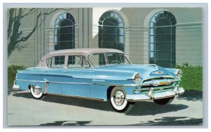 1954 Plymouth Belvedere Four Door Sedan Postcard Advertising Car Automobile