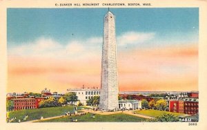 Bunker Hill Monument in Boston, Massachusetts Charlestown.