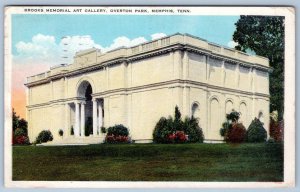 1932 BROOKS MEMORIAL ART GALLERY OVERTON PARK MEMPHIS TENNESSEE VINTAGE POSTCARD