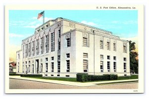 U. S. Post Office Alexandria La. Louisiana Postcard