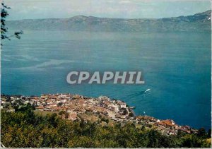 Postcard Old St Gingolph Switzerland General view of Lake Leman and the Vaudo...