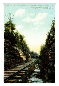 NY - Richfield Springs. Rock Cut on Oneonta & Mohawk Valley Trolley Line