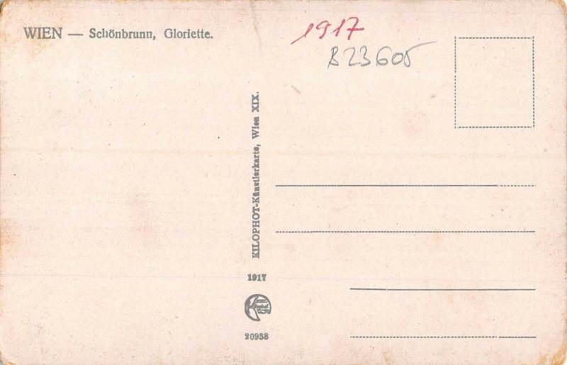 B23605 Wien Gloritte austria postcard painting