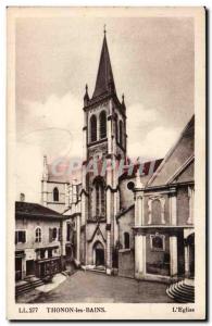 Old Postcard Thonon les Bains L & # 39eglise