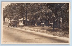 Elkhart Indiana IN Postcard RPPC Photo Elliot Park Ice Cream Shop c1910's