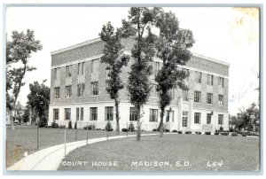 c1940's Court House Building Madison South Dakota SD RPPC Photo Vintage Postcard