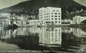 RPPC Federal Bldg. and P.O. - Ketchikan, Alaska Vintage Postcard F41