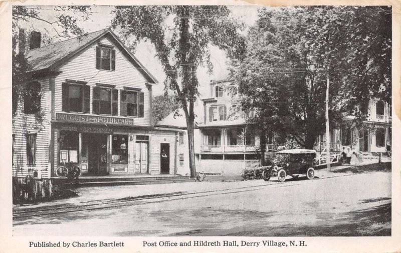 Derry Village New Hampshire Post Office & Hildreth Hall Drug Store PC U6673